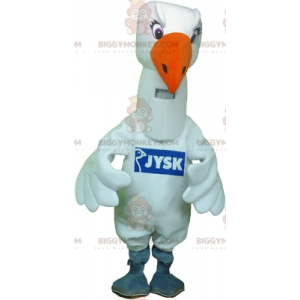 Kostým maskota BIGGYMONKEY™ Giant White Bird Swan Racek –