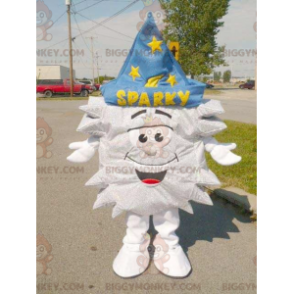 Costume de mascotte BIGGYMONKEY™ d'étoile argentée avec un chapeau de magicien - Mascottes non-classées - BiggyMonkey.com