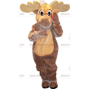 BIGGYMONKEY™ grå og brun Caribou elghjortmaskotkostyme. kjemperein - Hjort og doe-maskoter - BIGGYMONKEY_06816 - BiggyMonkey.com