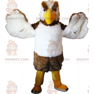 Costume de mascotte BIGGYMONKEY™ d'aigle blanc et marron à