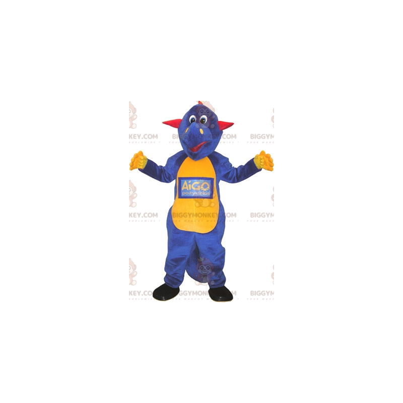 BIGGYMONKEY™ Red Yellow and Blue Dragon Dinosaur Mascot Costume