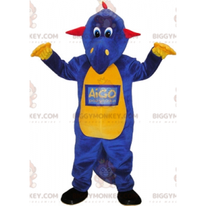 BIGGYMONKEY™ Red Yellow and Blue Dragon Dinosaur Mascot Costume