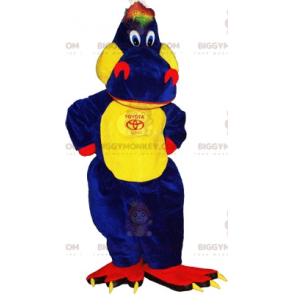 Traje de mascote BIGGYMONKEY™ de dragão vermelho amarelo e