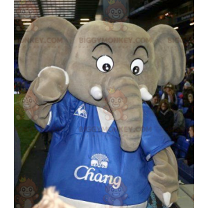 Grote grijze olifant BIGGYMONKEY™ mascottekostuum -