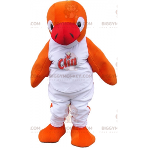 Personaje de disfraz de mascota de cangrejo ermitaño naranja