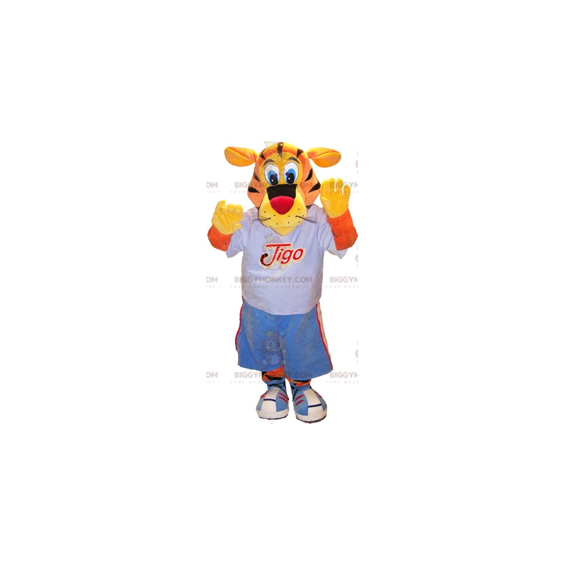 BIGGYMONKEY™ baskettigermaskotdräkt. Sporttiger BIGGYMONKEY™