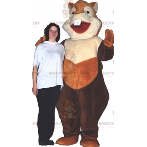 Kostým hnědý hlodavec, veverka, křeček, BIGGYMONKEY™, maskot –