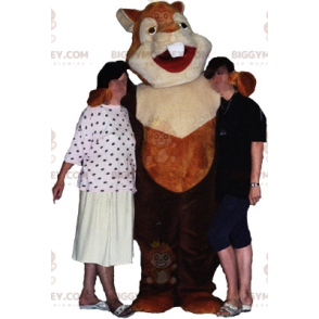 Kostým hnědý hlodavec, veverka, křeček, BIGGYMONKEY™, maskot –