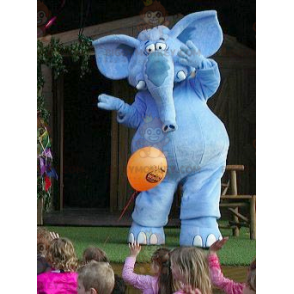 Στολή μασκότ για Giant Blue Elephant BIGGYMONKEY™ - Μασκότ ελεφάντων - BIGGYMONKEY_0820 - BiggyMonkey.com