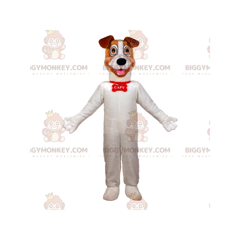 Disfraz de mascota de perro grande blanco y marrón Disfraz de mascota de perro grande blanco y marrón