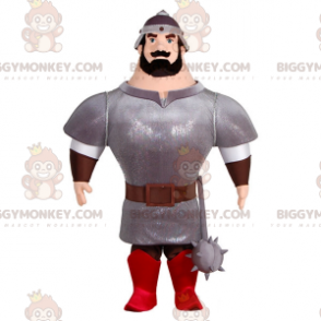 Kostým maskota BIGGYMONKEY™ velmi svalnatého rytíře s brněním a helmou - Lidští maskoti - BIGGYMONKEY_06857 - BiggyMonkey.com