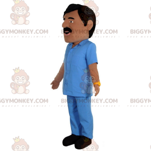 BIGGYMONKEY™ maskotkostume af moustachioed tan mand klædt i