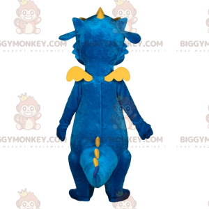 Costume de mascotte BIGGYMONKEY™ de dragon bleu et jaune.