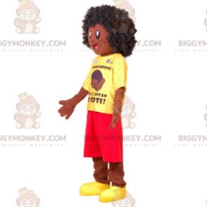 Disfraz de mascota de niño africano BIGGYMONKEY™ con traje