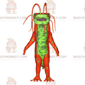 Grønt og orange insektmonster BIGGYMONKEY™ maskotkostume med
