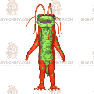 Πράσινο και πορτοκαλί έντομο τέρας BIGGYMONKEY™ μασκότ στολή με