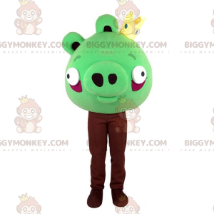 Groen BIGGYMONKEY™ Angry Birds-mascottekostuum. Groen varken