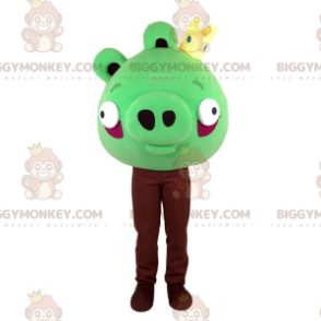 Disfraz de mascota de Angry Birds verde BIGGYMONKEY™. Disfraz