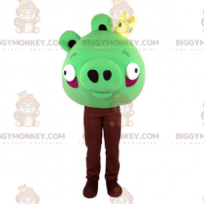 Green BIGGYMONKEY™ Angry Birds Mascot Costume. Green Pig