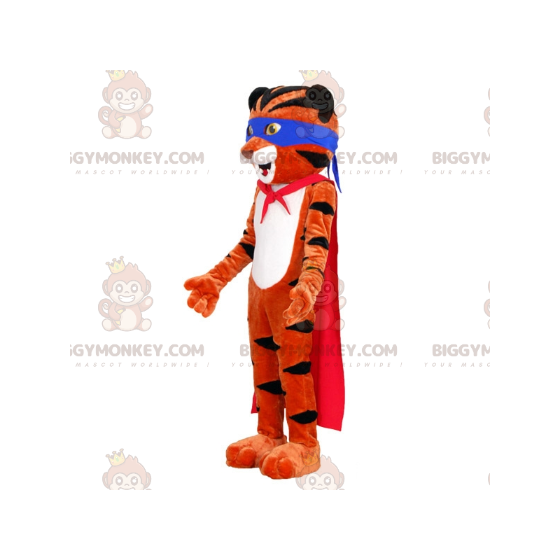 Costume de mascotte BIGGYMONKEY™ de tigre orange et noir avec Costume de mascotte BIGGYMONKEY™ de tigre orange et noir avec