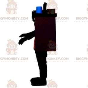 Czarny, niebiesko-czerwony, gigantyczny akumulator samochodowy Kostium maskotki BIGGYMONKEY™ - BiggyMonkey.com