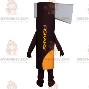 Brown and Gray Giant Ax BIGGYMONKEY™ Mascot Costume. Tool