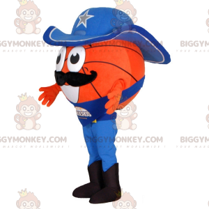 Basket BIGGYMONKEY™ maskotdräkt klädd som en cowboy -