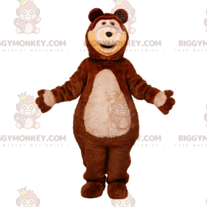 BIGGYMONKEY™ Brown and Tan Giant Bear Teddy Bear Mascot Costume