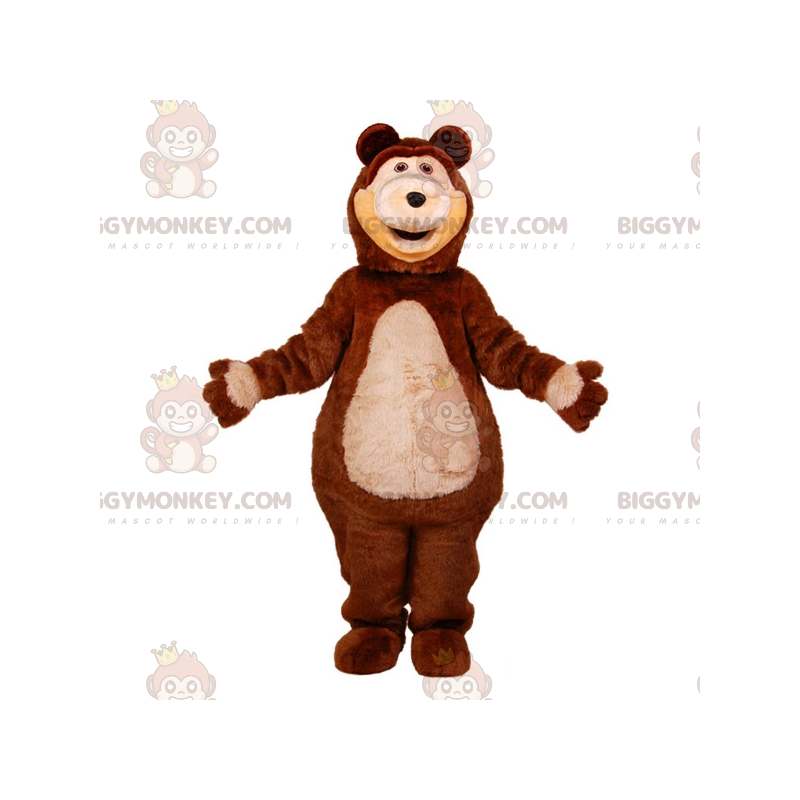 BIGGYMONKEY™ Brown and Tan Giant Bear Teddy Bear Mascot Costume