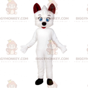 Costume mascotte BIGGYMONKEY™ gatto bianco occhi blu. Costume