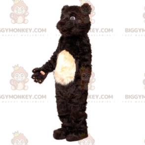 Sød lodnet sort og hvid bjørn BIGGYMONKEY™ maskotkostume -