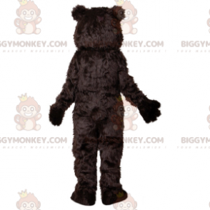 Schattige harige zwart-witte beer BIGGYMONKEY™ mascottekostuum