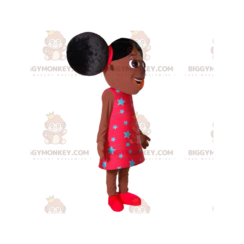 Colorido disfraz de mascota de chica africana BIGGYMONKEY