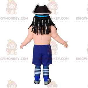 Traje de mascote de pirata BIGGYMONKEY™ com chapéu grande e