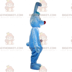 Sød og venlig blå og hvid kanin BIGGYMONKEY™ maskotkostume -