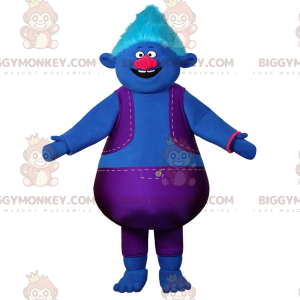 Disfraz de mascota BIGGYMONKEY™ Hombre regordete azul vestido