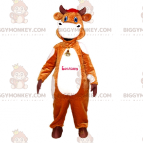 Realistische grappige bruine en witte koe BIGGYMONKEY™ mascottekostuum - Koe mascottes - BIGGYMONKEY_06893 - BiggyMonkey.com