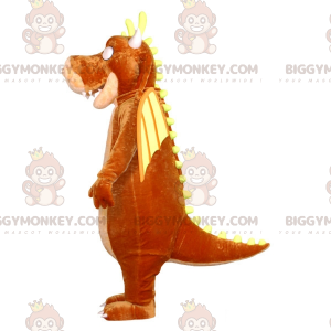 Στολή μασκότ με Giant Brown Beige και Yellow Dragon BIGGYMONKEY™ - Μασκότ δράκου - BIGGYMONKEY_06896 - BiggyMonkey.com