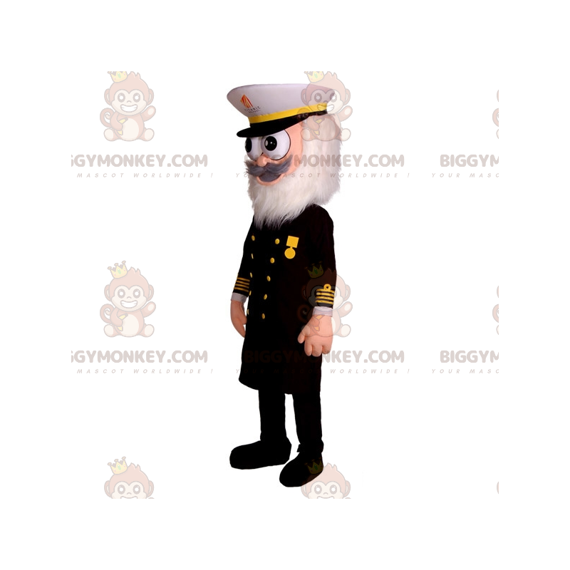 Costume de mascotte BIGGYMONKEY™ de capitaine avec un uniforme Costume de mascotte BIGGYMONKEY™ de capitaine avec un uniforme