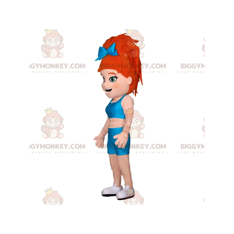 BIGGYMONKEY™ Mascot Costume Muscular Girl With Red Hair In BIGGYMONKEY™ Mascot Costume Muscular Girl With Red Hair In
