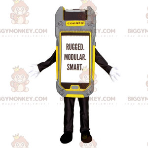 Gul grå og sort scanette BIGGYMONKEY™ maskot kostume.