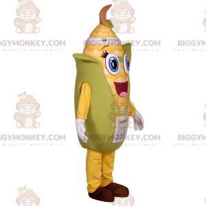 BIGGYMONKEY™ Mascot Costume Giant Corn Cob With Blue Eyes -
