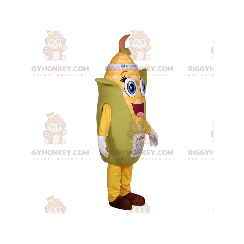 BIGGYMONKEY™ Costume da mascotte Pannocchia di mais gigante con BIGGYMONKEY™ Costume da mascotte Pannocchia di mais gigante con