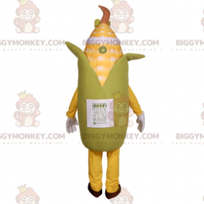 BIGGYMONKEY™ Maskotdräkt Jätte majskolv med blå ögon -