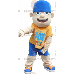 Costume de mascotte BIGGYMONKEY™ d'adolescent habillé en jaune