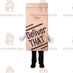 Papiertüte BIGGYMONKEY™ Maskottchenkostüm. Fast Food