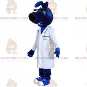 Κοστούμι μασκότ Blue Dog BIGGYMONKEY™ με παλτό γιατρού - Μασκότ σκυλιών - BIGGYMONKEY_06921 - BiggyMonkey.com