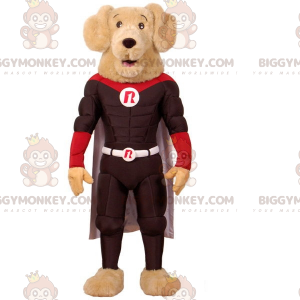 BIGGYMONKEY™ Super muskulös hundmaskotdräkt i superhjälteoutfit