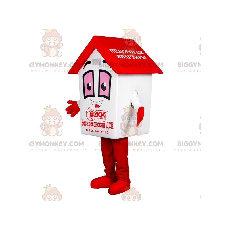 Disfraz de mascota gigante blanco y rojo BIGGYMONKEY™. Disfraz Disfraz de mascota gigante blanco y rojo BIGGYMONKEY™. Disfraz