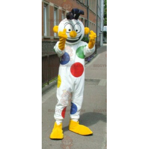 BIGGYMONKEY™ Clown Polka Dot White